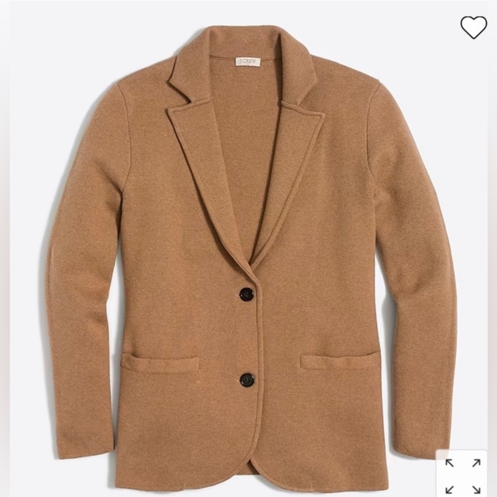 J. CREW sweater blazer with Buttons  100% Cotton in Camel  Size XXS 1826